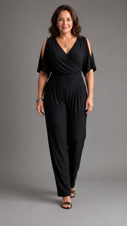 Nyxara | Elegant Off-Shoulder Jumpsuit