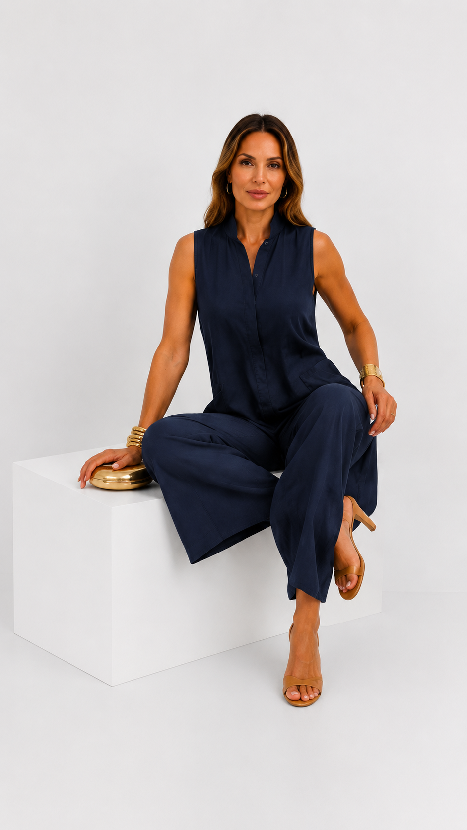 Claire | Elegant Loose-Fit Linen Jumpsuit