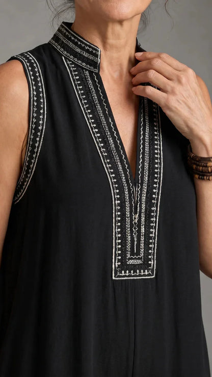 Velmira | Elegant Embroidered Wide-Leg Jumpsuit