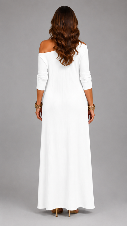 Asterelle | Elegant Midi Dress with Side Slit