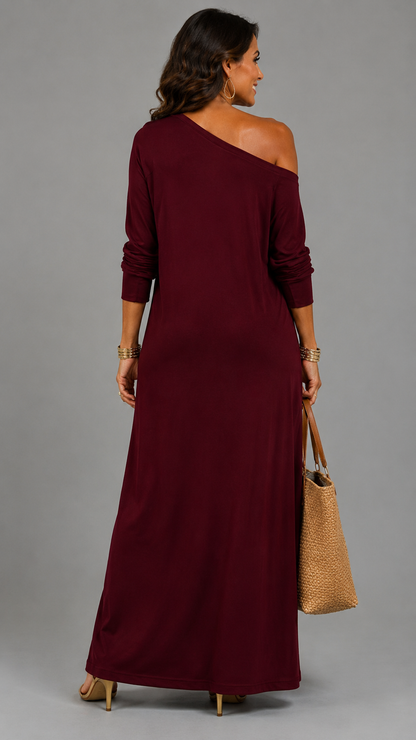 Asterelle | Elegant Midi Dress with Side Slit