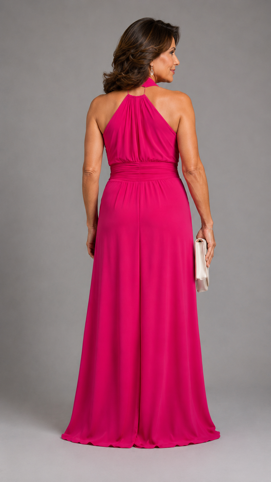 Vaelora | Elegant Cross-Halter Midi Dress