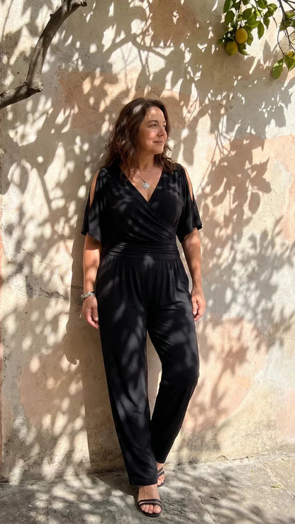 Nyxara | Elegant Off-Shoulder Jumpsuit