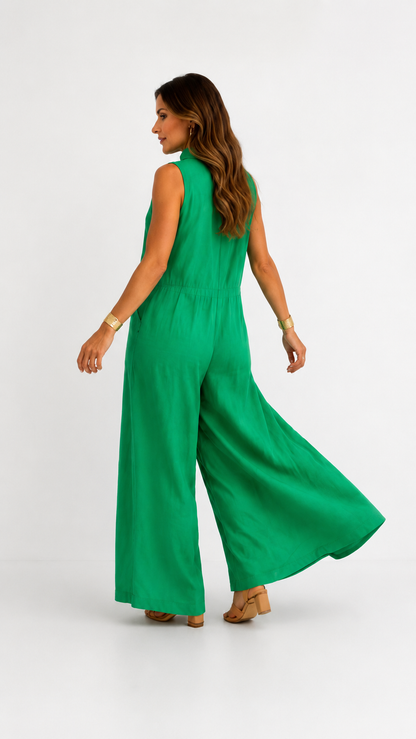 Claire | Elegant Loose-Fit Linen Jumpsuit